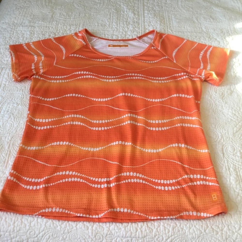 LUCY Orange & White Short Sleeve Athletic Top Women’s Size Medium